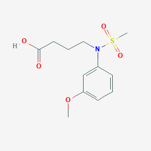 molecular formula C12H17NO5S B1463470 4-[(3-Methoxyphenyl)(methylsulfonyl)amino]butanoic acid CAS No. 1266535-83-4