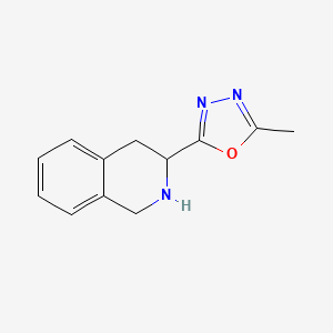 molecular formula C12H13N3O B1463472 3-(5-Methyl-1,3,4-oxadiazol-2-yl)-1,2,3,4-tetrahydroisoquinoline CAS No. 1258639-40-5