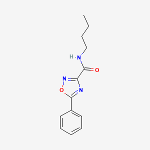 molecular formula C13H15N3O2 B1463475 5-Phenyl-[1,2,4]oxadiazole-3-carboxylic acid butylamide CAS No. 1053656-32-8