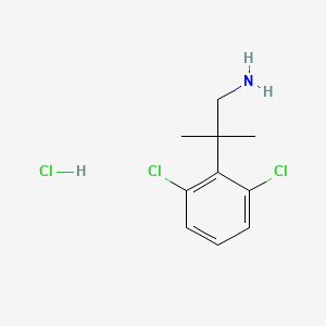 molecular formula C10H14Cl3N B1463479 2-(2,6-Dichlorophenyl)-2-methylpropan-1-amine hydrochloride CAS No. 959140-07-9