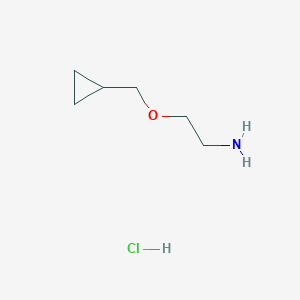 molecular formula C6H14ClNO B1463483 2-(Cyclopropylmethoxy)ethan-1-amine hydrochloride CAS No. 1269151-61-2