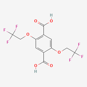 molecular formula C12H8F6O6 B1463485 2,5-Bis(2,2,2-trifluoroethoxy)terephthalic acid CAS No. 1268628-19-8