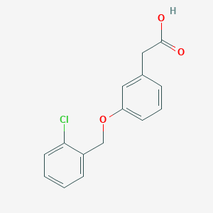 molecular formula C15H13ClO3 B1463486 2-{3-[(2-Chlorophenyl)methoxy]phenyl}acetic acid CAS No. 1258650-20-2