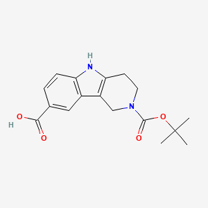 molecular formula C17H20N2O4 B1463487 2-(Tert-butoxycarbonyl)-2,3,4,5-tetrahydro-1H-pyrido[4,3-B]indole-8-carboxylic acid CAS No. 300715-96-2