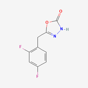 molecular formula C9H6F2N2O2 B1463497 5-[(2,4-二氟苯基)甲基]-1,3,4-噁二唑-2-醇 CAS No. 1251950-58-9