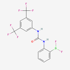 molecular formula C15H9BF8N2O B1463498 1-(2-(Difluoroboryl)phenyl)-3-(3,5-di(trifluoromethyl)phenyl)urea CAS No. 1263296-28-1