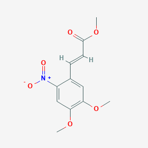 molecular formula C12H13NO6 B1463501 methyl (2E)-3-(4,5-dimethoxy-2-nitrophenyl)acrylate CAS No. 118509-96-9
