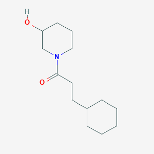 molecular formula C14H25NO2 B1463509 3-Cyclohexyl-1-(3-hydroxypiperidin-1-yl)propan-1-one CAS No. 1090430-13-9