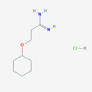 molecular formula C9H19ClN2O B1463516 3-(Cyclohexyloxy)propanimidamide hydrochloride CAS No. 1210660-47-1