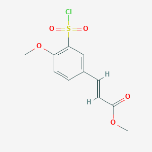 molecular formula C11H11ClO5S B1463517 Methyl 3-[3-(chlorosulfonyl)-4-methoxyphenyl]prop-2-enoate CAS No. 1212782-37-0