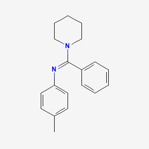 (E)-N-(4-Methylphenyl)-1-phenyl-1-(piperidin-1-yl)methanimine