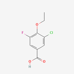 molecular formula C9H8ClFO3 B1463535 3-氯-4-乙氧基-5-氟苯甲酸 CAS No. 1017778-72-1