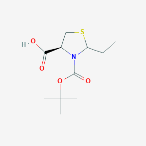 molecular formula C11H19NO4S B1463541 Boc-(4S,2RS)-2-乙基噻唑烷-4-羧酸 CAS No. 1217515-06-4