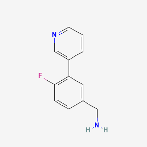 molecular formula C12H11FN2 B1463552 (4-氟-3-(吡啶-3-基)苯基)甲胺 CAS No. 1145680-39-2