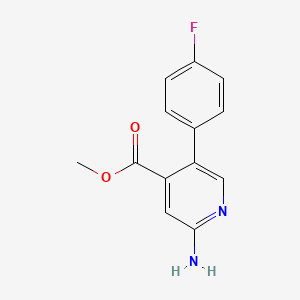molecular formula C13H11FN2O2 B1463560 Methyl 2-amino-5-(4-fluorophenyl)pyridine-4-carboxylate CAS No. 1214354-57-0