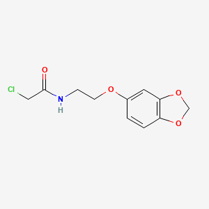 molecular formula C11H12ClNO4 B1463576 N-[2-(2H-1,3-benzodioxol-5-yloxy)ethyl]-2-chloroacetamide CAS No. 1225816-53-4