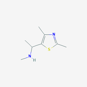 molecular formula C8H14N2S B1463577 [1-(二甲基-1,3-噻唑-5-基)乙基](甲基)胺 CAS No. 933718-01-5