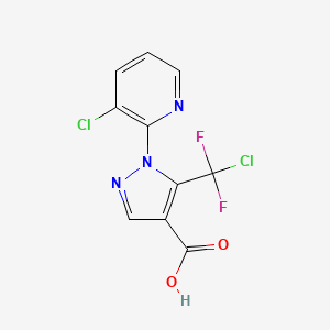 molecular formula C10H5Cl2F2N3O2 B1463580 5-(氯二氟甲基)-1-(3-氯吡啶-2-基)-1H-吡唑-4-羧酸 CAS No. 1269151-84-9