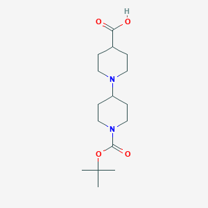 molecular formula C16H28N2O4 B1463590 1'-(叔丁氧羰基)-[1,4'-联哌啶]-4-羧酸 CAS No. 201810-59-5