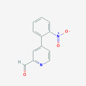 2-Pyridinecarboxaldehyde, 4-(2-nitrophenyl)-