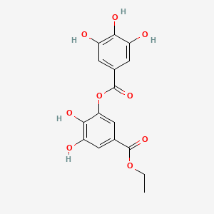 Ethyl 3,4-dihydroxy-5-[(3,4,5-trihydroxybenzoyl)oxy]benzoate