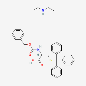 N-ethylethanamine;2-(phenylmethoxycarbonylamino)-3-tritylsulfanylpropanoic acid