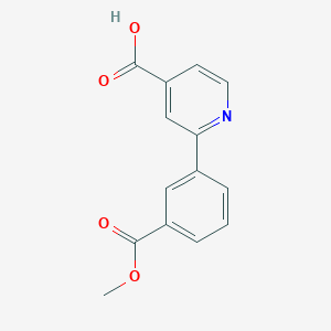 molecular formula C14H11NO4 B1463604 2-(3-甲氧羰基苯基)-异烟酸 CAS No. 1258627-15-4