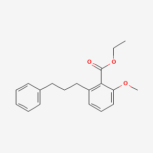 molecular formula C19H22O3 B1463617 Ethyl 2-methoxy-6-(3-phenylpropyl)benzoate CAS No. 365543-12-0