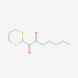 1-(1,3-Dithian-2-YL)heptane-1,2-dione