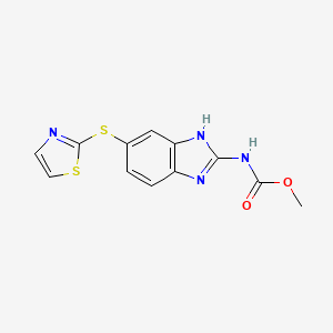 Methyl {6-[(1,3-thiazol-2-yl)sulfanyl]-1H-benzimidazol-2-yl}carbamate