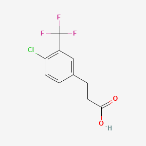 molecular formula C10H8ClF3O2 B1463622 3-[4-Chloro-3-(trifluoromethyl)phenyl]propanoic acid CAS No. 900027-15-8