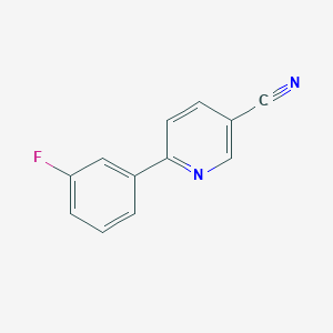 molecular formula C12H7FN2 B1463627 6-(3-Fluorophenyl)nicotinonitrile CAS No. 1214340-27-8