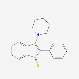 1H-Indene-1-thione, 2-phenyl-3-(1-piperidinyl)-