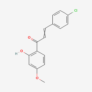 molecular formula C16H13ClO3 B14636327 2-Propen-1-one, 3-(4-chlorophenyl)-1-(2-hydroxy-4-methoxyphenyl)- CAS No. 56492-64-9