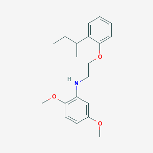 molecular formula C20H27NO3 B1463633 N-{2-[2-(Sec-butyl)phenoxy]ethyl}-2,5-dimethoxyaniline CAS No. 1040688-39-8