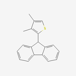 molecular formula C19H16S B14636380 Thiophene, 2-(9H-fluoren-9-yl)-3,4-dimethyl- CAS No. 54312-31-1