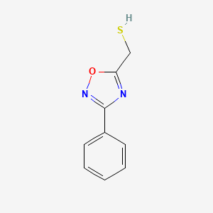 molecular formula C9H8N2OS B14636404 (3-Phenyl-1,2,4-oxadiazol-5-yl)methanethiol CAS No. 53919-73-6