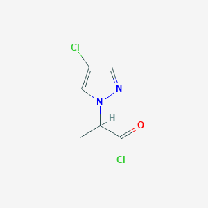 molecular formula C6H6Cl2N2O B1463641 2-(4-Chloro-1H-pyrazol-1-yl)propanoyl chloride CAS No. 1217862-81-1