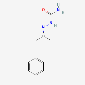 molecular formula C13H19N3O B14636410 [(4-Methyl-4-phenylpentan-2-ylidene)amino]urea CAS No. 54672-47-8