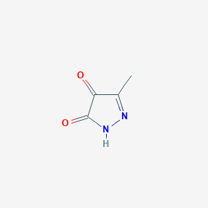 molecular formula C4H4N2O2 B14636460 3-methyl-1H-pyrazole-4,5-dione CAS No. 52605-79-5