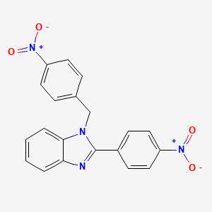 2-(4-Nitrophenyl)-1-[(4-nitrophenyl)methyl]-1H-benzimidazole