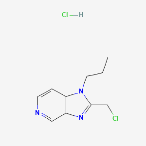 molecular formula C10H13Cl2N3 B1463656 2-(Chloromethyl)-1-propyl-1H-imidazo-[4,5-c]pyridine hydrochloride CAS No. 1092381-05-9