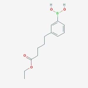 molecular formula C13H19BO4 B1463660 (3-(5-Ethoxy-5-oxopentyl)phenyl)boronic acid CAS No. 1072946-57-6