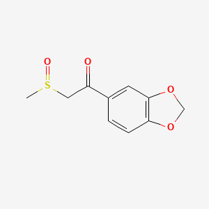 1-(2H-1,3-Benzodioxol-5-yl)-2-(methanesulfinyl)ethan-1-one