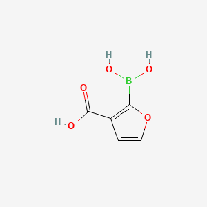 molecular formula C5H5BO5 B1463667 2-硼呋喃-3-羧酸 CAS No. 1072952-23-8
