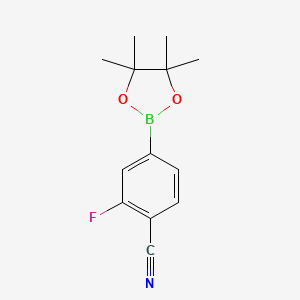 molecular formula C13H15BFNO2 B1463684 2-Fluoro-4-(4,4,5,5-tétraméthyl-1,3,2-dioxaborolan-2-YL)benzonitrile CAS No. 870238-67-8