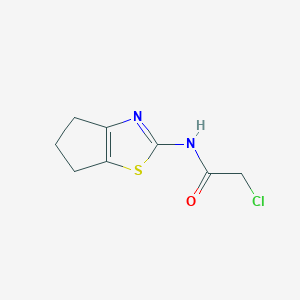 molecular formula C8H9ClN2OS B1463687 2-氯-N-{4H,5H,6H-环戊[d][1,3]噻唑-2-基}乙酰胺 CAS No. 1249003-51-7