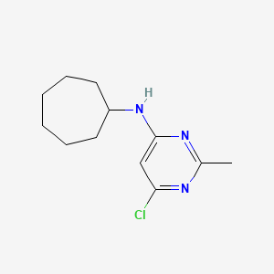 molecular formula C12H18ClN3 B1463689 6-氯-N-环庚基-2-甲基嘧啶-4-胺 CAS No. 1250521-39-1