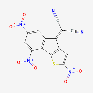 (2,6,8-Trinitro-4H-indeno[1,2-b]thiophen-4-ylidene)propanedinitrile