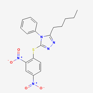 3-[(2,4-Dinitrophenyl)sulfanyl]-5-pentyl-4-phenyl-4H-1,2,4-triazole